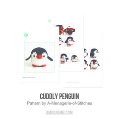 Cuddly Penguin amigurumi pattern by A Menagerie of Stitches