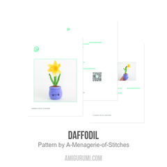 Daffodil amigurumi pattern by A Menagerie of Stitches