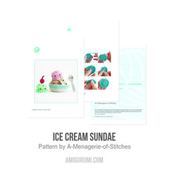 Ice Cream Sundae amigurumi pattern by A Menagerie of Stitches
