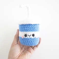 Sip the Soda Cup amigurumi pattern by A Menagerie of Stitches