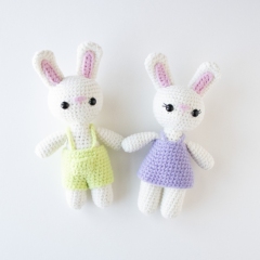 Spring Bunny Duo amigurumi pattern by A Menagerie of Stitches