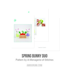 Spring Bunny Duo amigurumi pattern by A Menagerie of Stitches