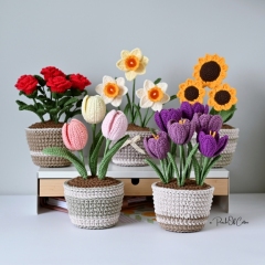 Flowers in a Pot (5 in 1 bundle) amigurumi pattern by apinchofcotton