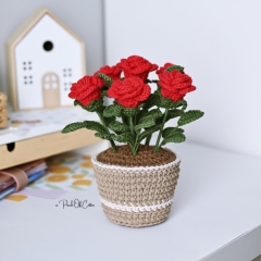 Rose in a Pot  amigurumi pattern by apinchofcotton