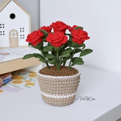 Rose in a Pot  amigurumi by apinchofcotton