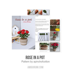 Rose in a Pot  amigurumi pattern by apinchofcotton