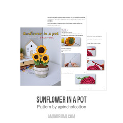 Sunflower in a Pot amigurumi pattern by apinchofcotton
