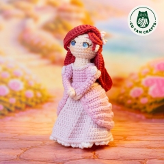 Ariel mini doll amigurumi pattern by Co Tam Crafts