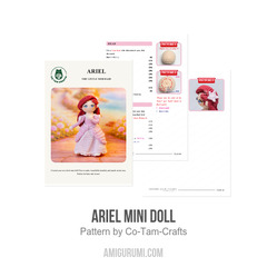 Ariel mini doll amigurumi pattern by Co Tam Crafts