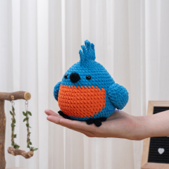 Blue Crowned Pigeon Bird amigurumi by The Loop Story
