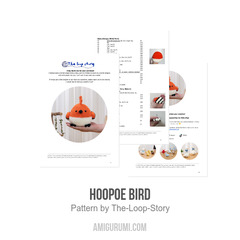 Hoopoe Bird amigurumi pattern by The Loop Story