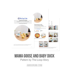 Mama Goose and Baby Duck amigurumi pattern by The Loop Story