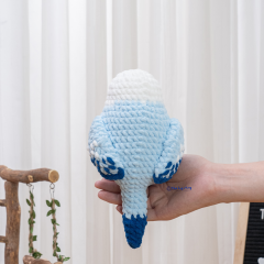 Parrot Blue Budgie amigurumi by The Loop Story