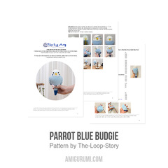 Parrot Blue Budgie amigurumi pattern by The Loop Story