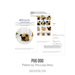 Pug Dog amigurumi pattern by The Loop Story