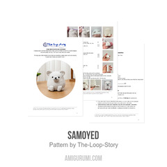 Samoyed amigurumi pattern by The Loop Story