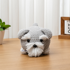 Schnauzer Dog amigurumi by The Loop Story