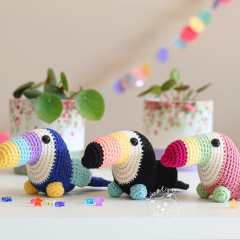 Tilly the toucan amigurumi pattern by LikeALigerCrochet