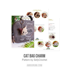 Cat Bag Charm amigurumi pattern by SefyCrochet