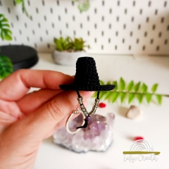 Korean Hat Keychain amigurumi pattern by SefyCrochet