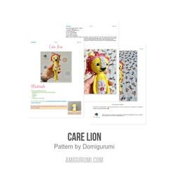 Care Lion amigurumi pattern by Domigurumi