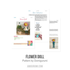 Flower Doll amigurumi pattern by Domigurumi