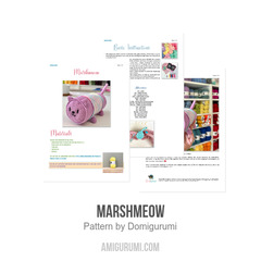 Marshmeow amigurumi pattern by Domigurumi