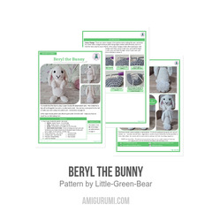 Beryl the Bunny amigurumi pattern by Little Green Bear