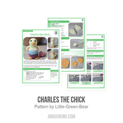 Charles the Chick amigurumi pattern by Little Green Bear