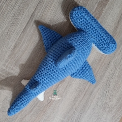 Hank the Hammerhead Shark amigurumi by Little Green Bear