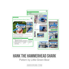Hank the Hammerhead Shark amigurumi pattern by Little Green Bear