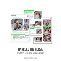Harrold the Horse amigurumi pattern by Little Green Bear
