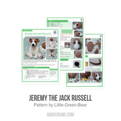 Jeremy the Jack Russell amigurumi pattern by Little Green Bear
