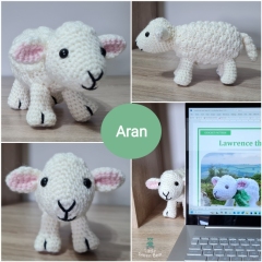 Lawrence the Lamb amigurumi by Little Green Bear