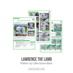Lawrence the Lamb amigurumi pattern by Little Green Bear