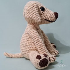Lenny the Labrador amigurumi pattern by Little Green Bear
