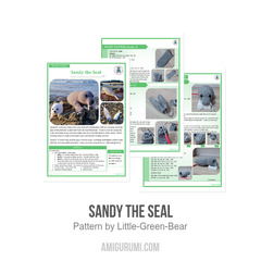 Sandy the Seal amigurumi pattern by Little Green Bear