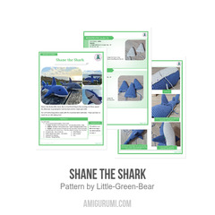 Shane the Shark amigurumi pattern by Little Green Bear