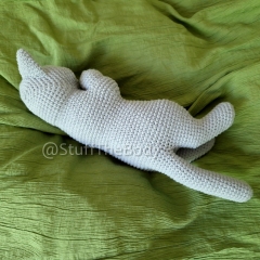 Scratch-My-Tummy Grey Cat amigurumi pattern by StuffTheBody