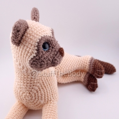 Sunny The Siamese Cat Low-Sew amigurumi pattern by StuffTheBody