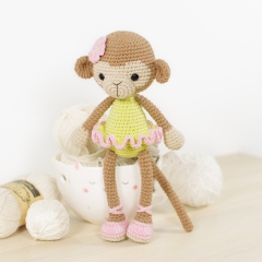 Annie the Ballerina Monkey amigurumi pattern by Kristi Tullus