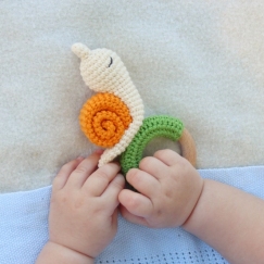 Snail baby rattle