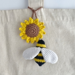 Sunflower with bee