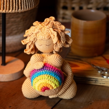 Rainbow Mama amigurumi pattern by Ahooka