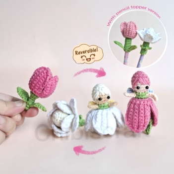 Reversible Jasmine and Mini Tulip F amigurumi pattern by Chibiscraft