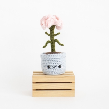 Carnation Flower amigurumi pattern by A Menagerie of Stitches