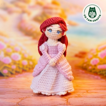 Ariel mini doll amigurumi pattern by Co Tam Crafts