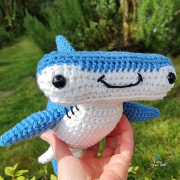 Hank the Hammerhead Shark amigurumi pattern by Little Green Bear