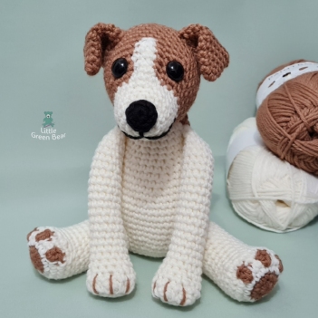 Jeremy the Jack Russell amigurumi pattern by Little Green Bear