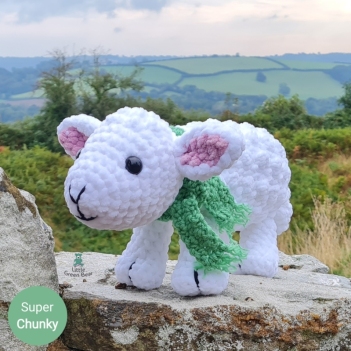 Lawrence the Lamb amigurumi pattern by Little Green Bear